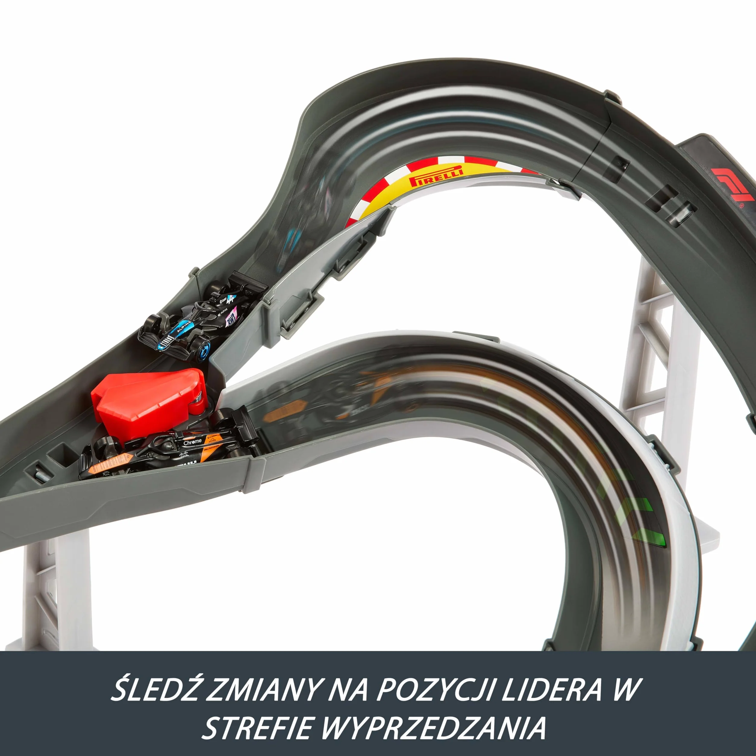 Hot Wheels Tor wyścigowy Formuła 1 Sprint F1 Zestaw 3 samochody metalowe 1:64 McLaren Alpine VCARB zabawka dla dzieci 4+ JDY15