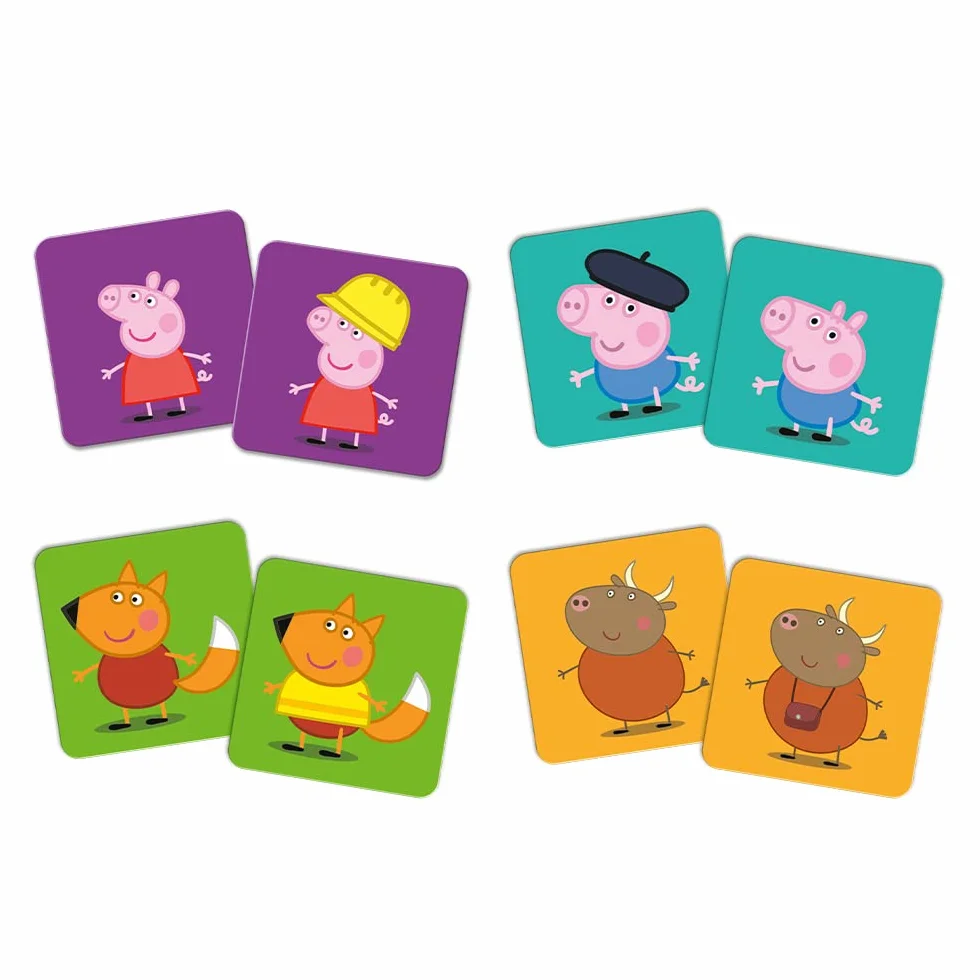 Trefl Memos Classic & Plus Peppa Pig Edukacyjna Gra Pamięciowa dla Maluchów, Gra Memory z Bohaterami Bajki od 3 lat