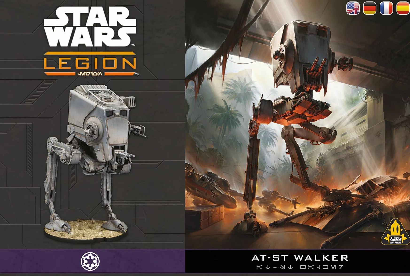 Asmodee, Star Wars: Legion – at-ST Walker, wersja DE, rozszerzenie stołu dla 2 graczy od 14 lat z czasem gry 120-180 minut, wielojęzyczny