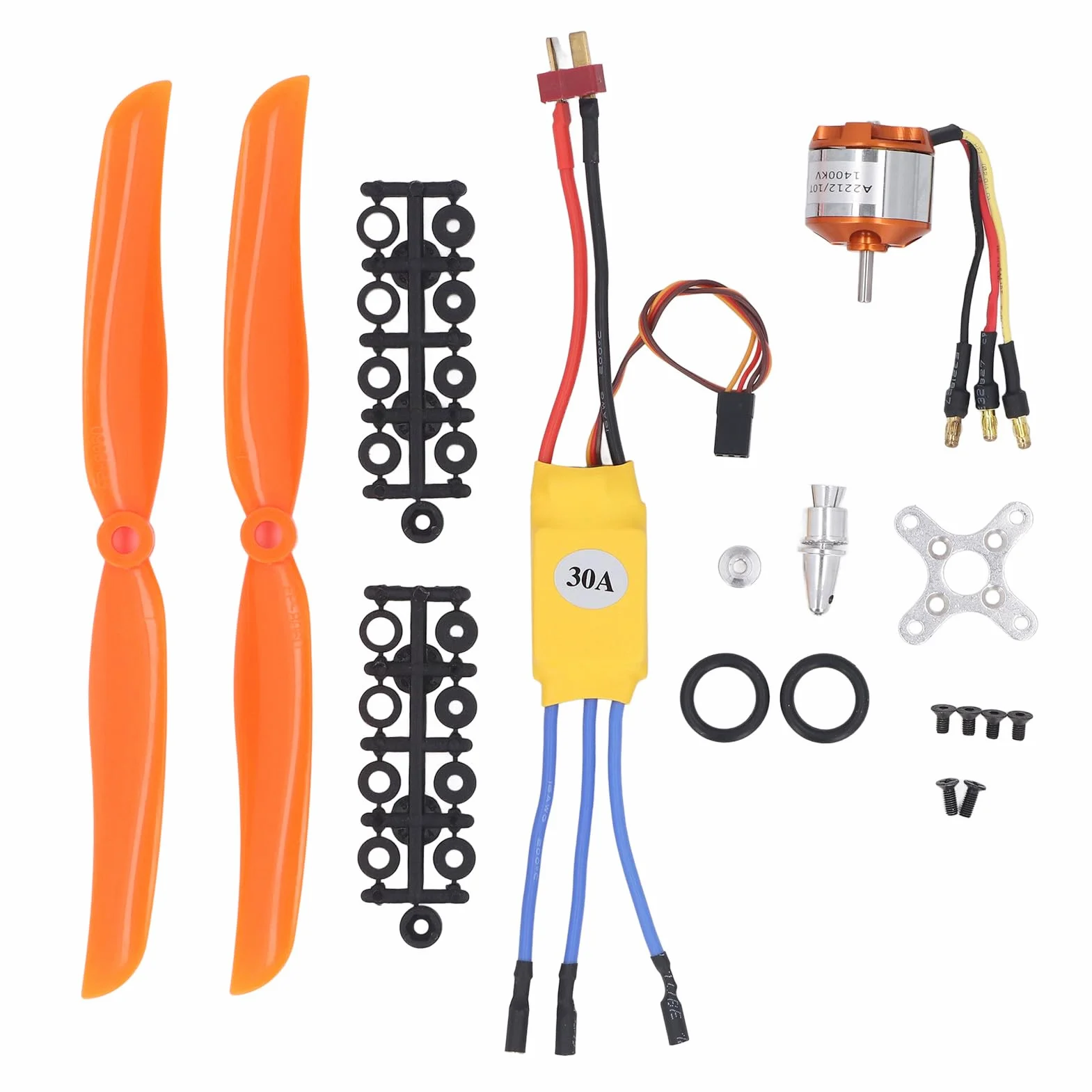 A2212 1400KV RC Bezszczotkowy Silnik 30A ESC Bezszczotkowy Silnik Wychodzący 8060 śmigło i Zestaw śrub do Zdalnie Sterowanego Samolotu Quadcopter