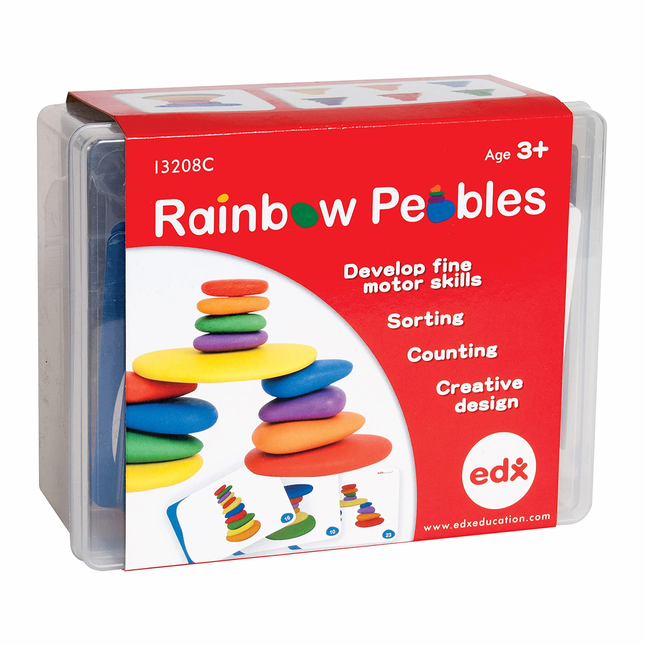 Rainbow Pebbles | Zestaw 36 + 40 aktywności | Oryginalne kamienie do sortowania i układania w stos | Zasoby wczesnej matematyki