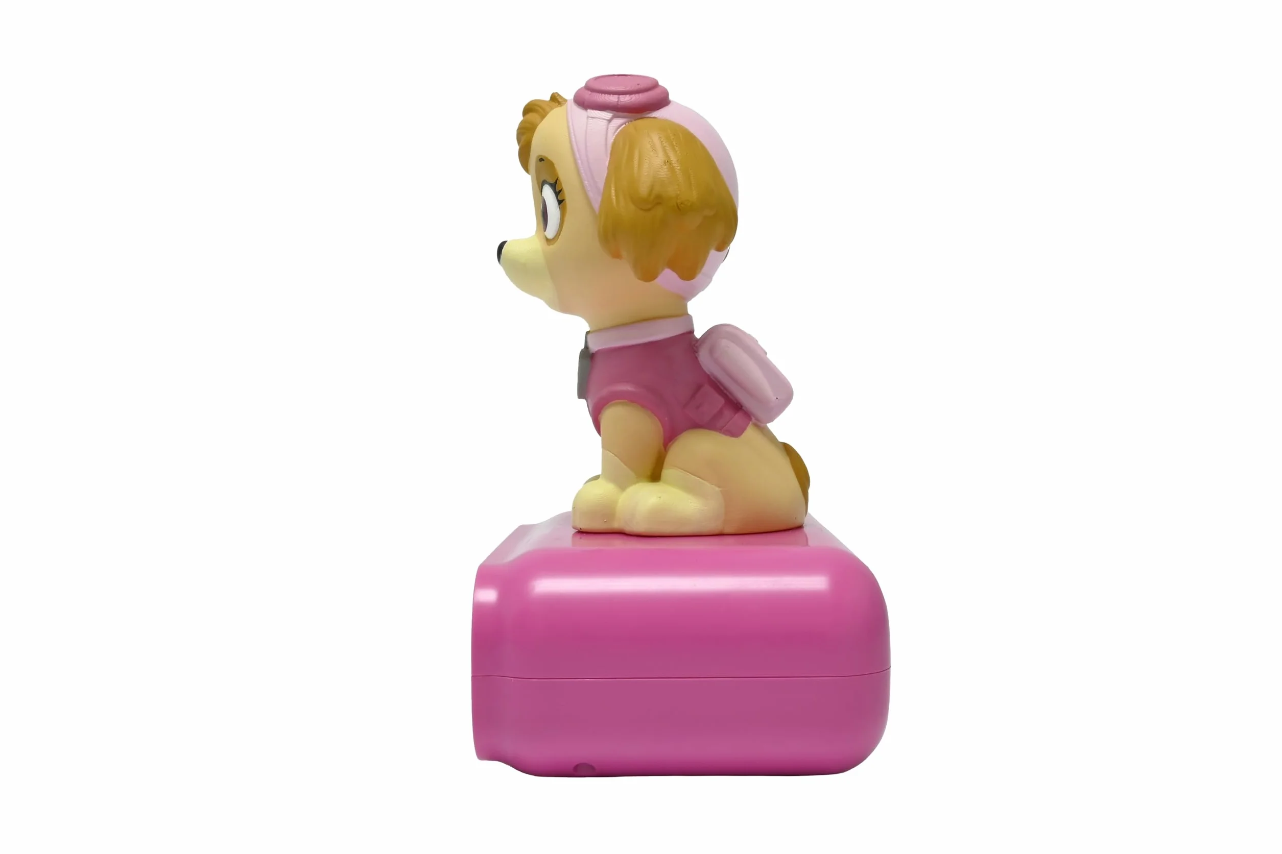 Lexibook PAW Patrol budzik nocny z dźwiękami i melodiami, podświetlany ekran LCD, różowy