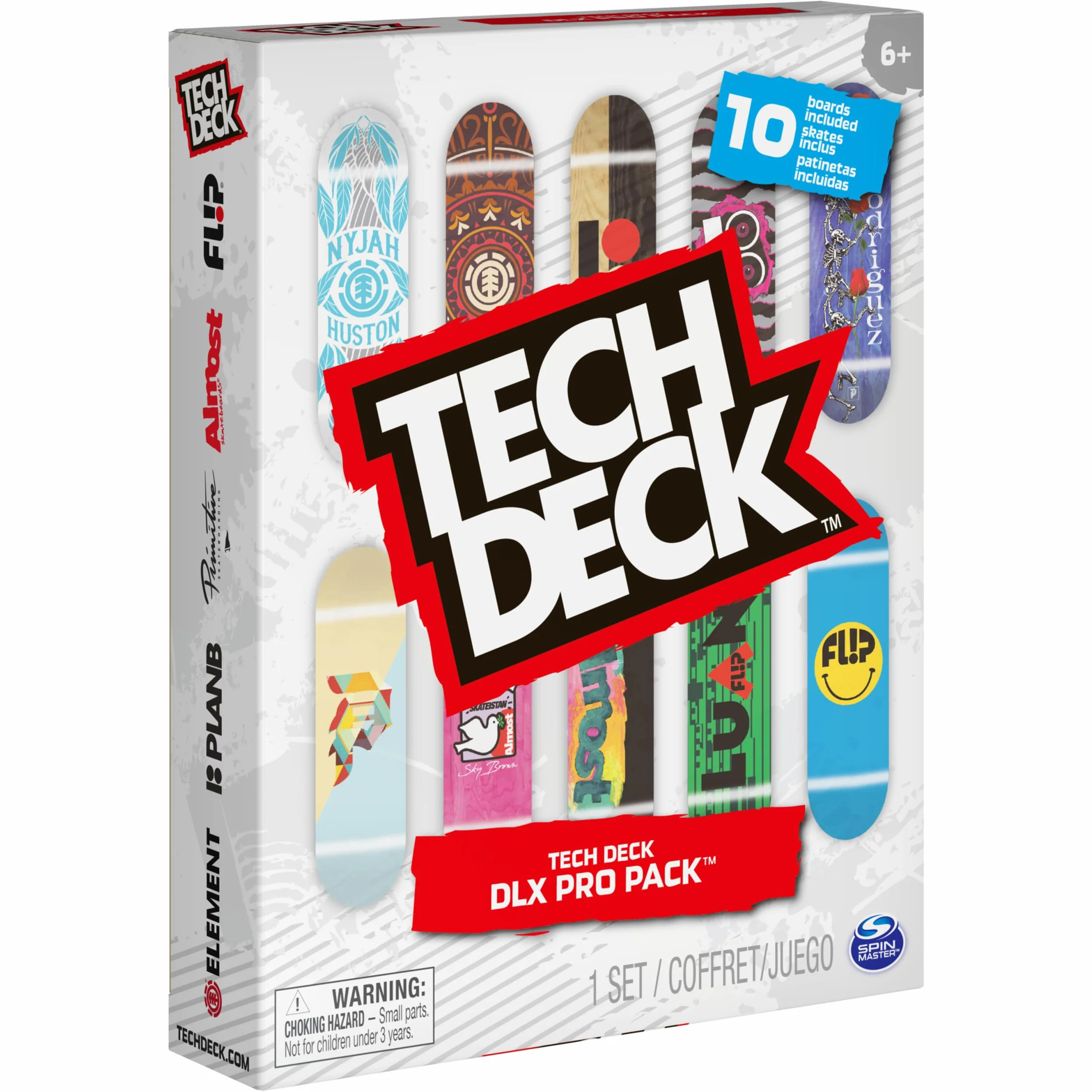 Tech Deck DLX Pro 10-pak fingerboardów kolekcjonerskich dla miłośników skate'ów
