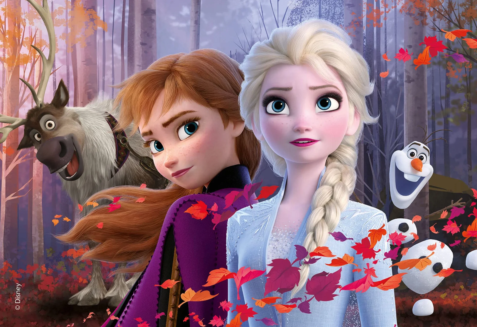 Lisciani Disney Puzzle Dwustronne Maxi podłogowe 150 El. Kraina Lodu