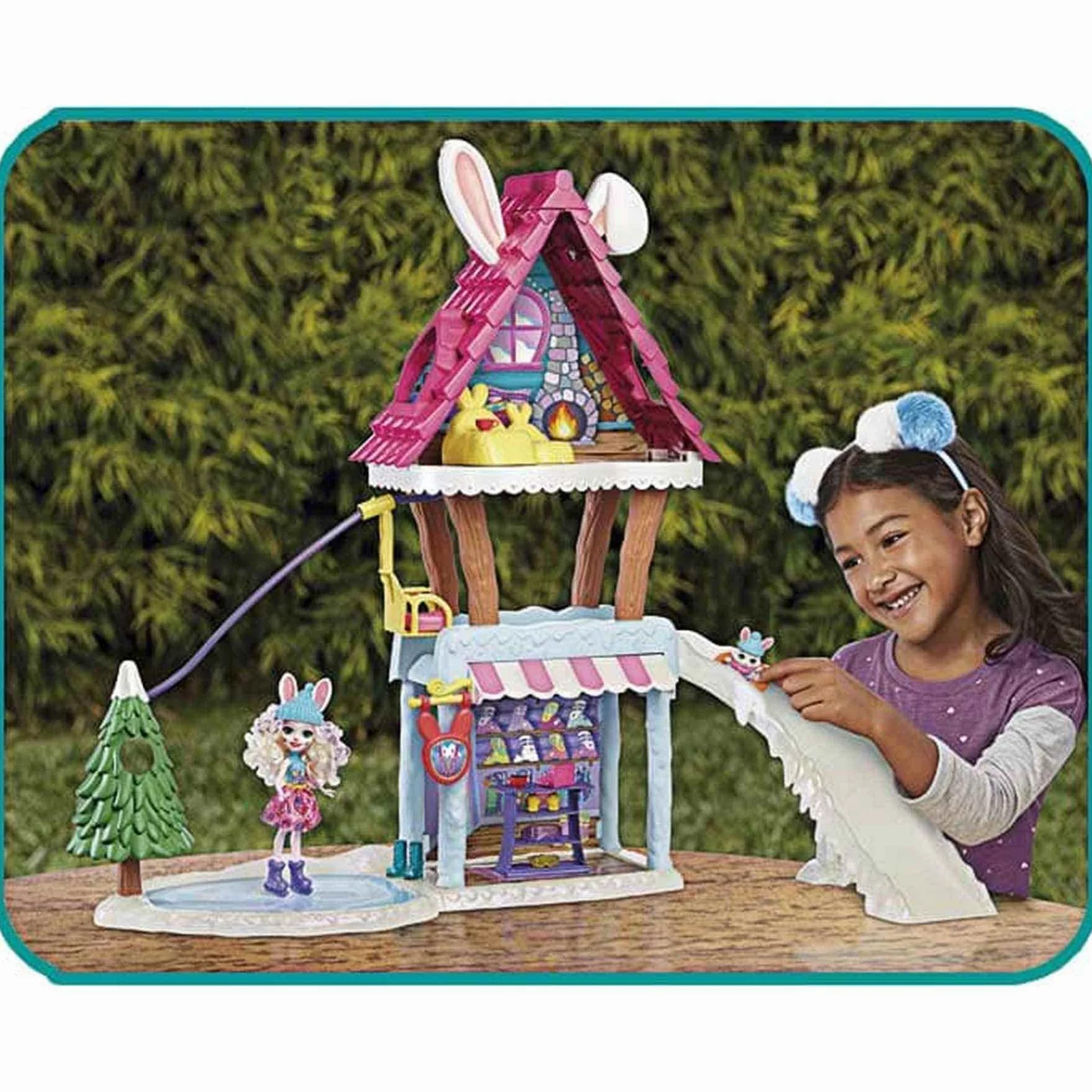 Mattel Enchantimals czapka narciarska w kształcie zająca