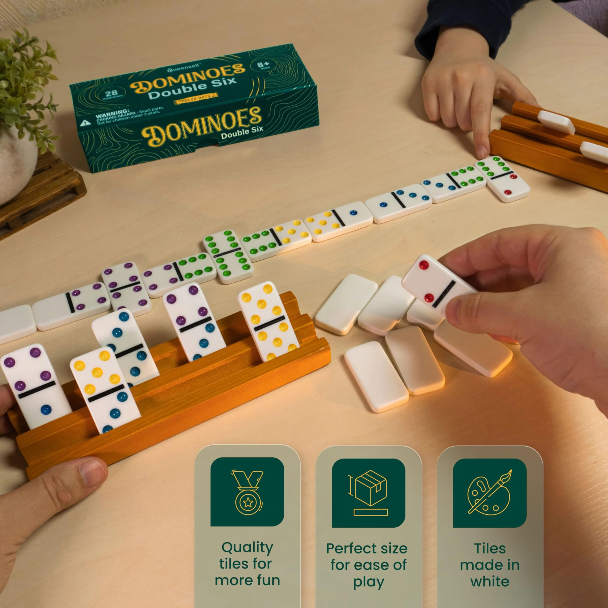 Queensell Domino D6 Collor Dots
