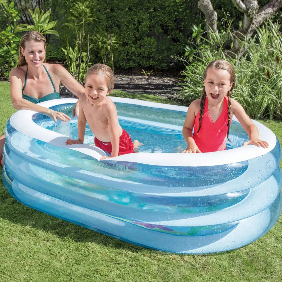 Intex 57482NP Dmuchany Brodzik dla Dzieci, Wielokolorowy, 163 cm x 107 cm w x 46 cm
