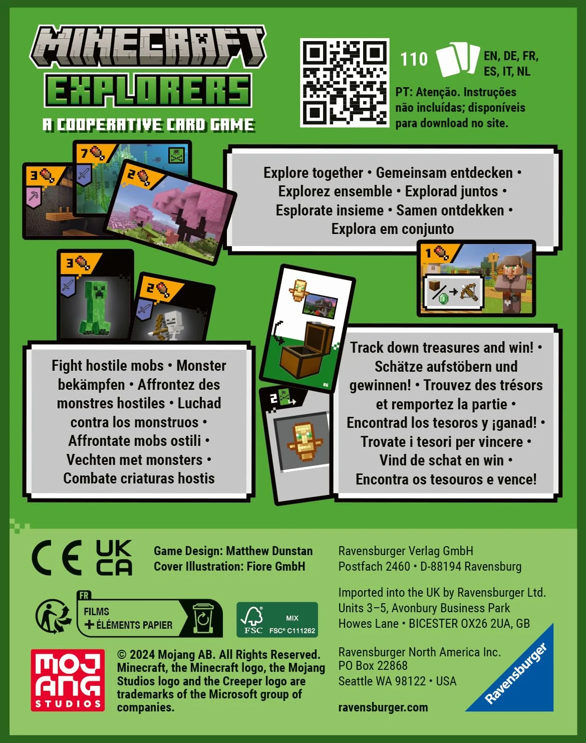 Ravensburger Minecraft Explorers Kooperatives Kartenspiel 1-4 Personen ab 8 Jahren