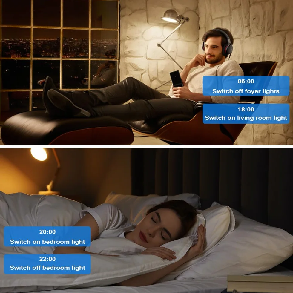 Ainiv Inteligentny włącznik światła WiFi 2-kanałowy 2,4 GHz, obsługa Alexa Google Home, aplikacja Tuya, sterowanie głosem, hartowane szkło, dotykowa rama, przełącznik ścienny, podtynkowy, biały