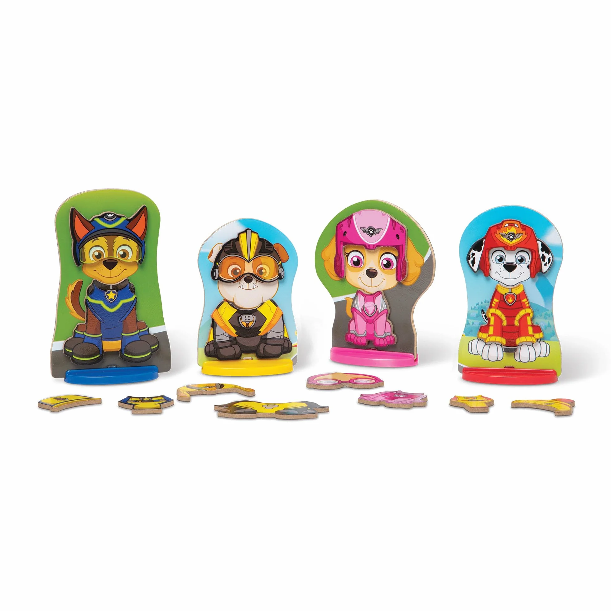 Magnetyczna drewniana przebieranka do kreatywnej zabawy PAW Patrol Melissa & Doug (64 elementy)