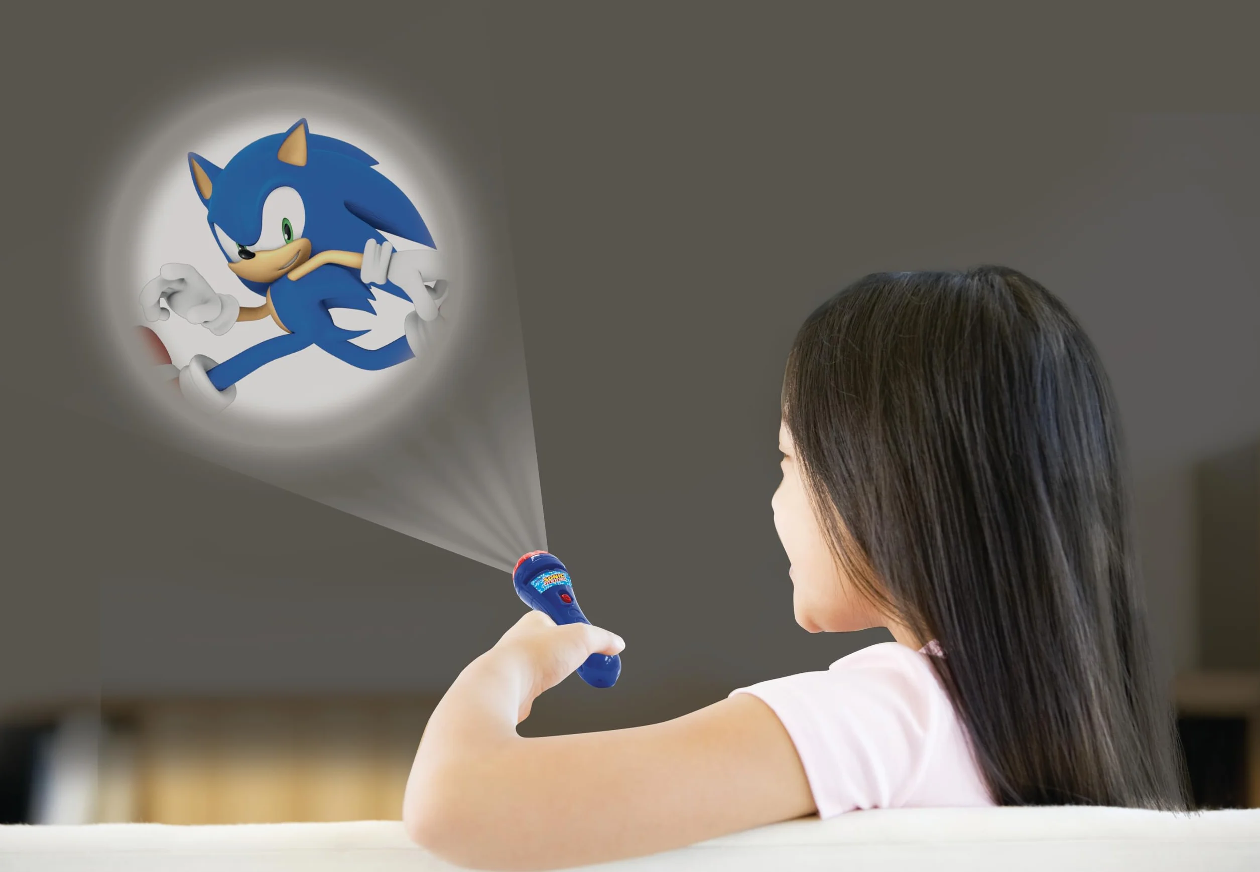 Lexibook LTC050SN Sega Sonic The Hedgehog, Projektor Opowieści i Latarka, Projekty 24 Obrazy ze Świata 3 Dyski, Czerwony, Niebieski