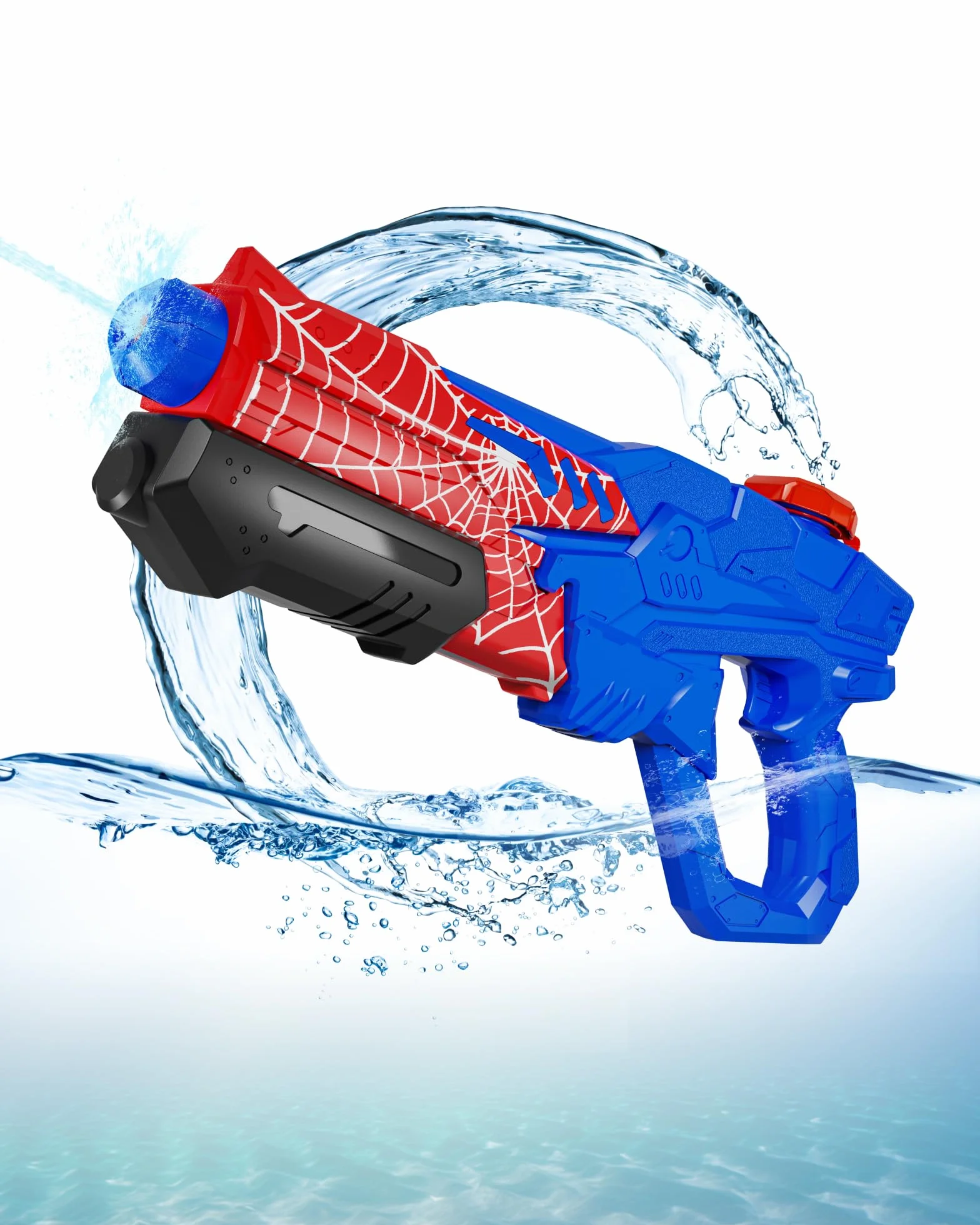 Kizmyee pistolet na wodę dla dzieci, pistolet natryskowy o dużym zasięgu do 8-10 metrów i pojemności 600 ml, zabawka na dwór dla dziewczynek i chłopców, zabawka na lato, na plażę
