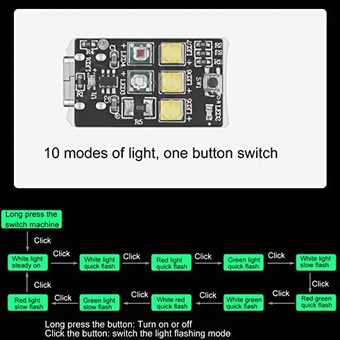 Drone DIY Strobe Light, Ultralight Drone Warning High Brightness Light Upgrade Parts do Akcesoriów MINI 3PRO