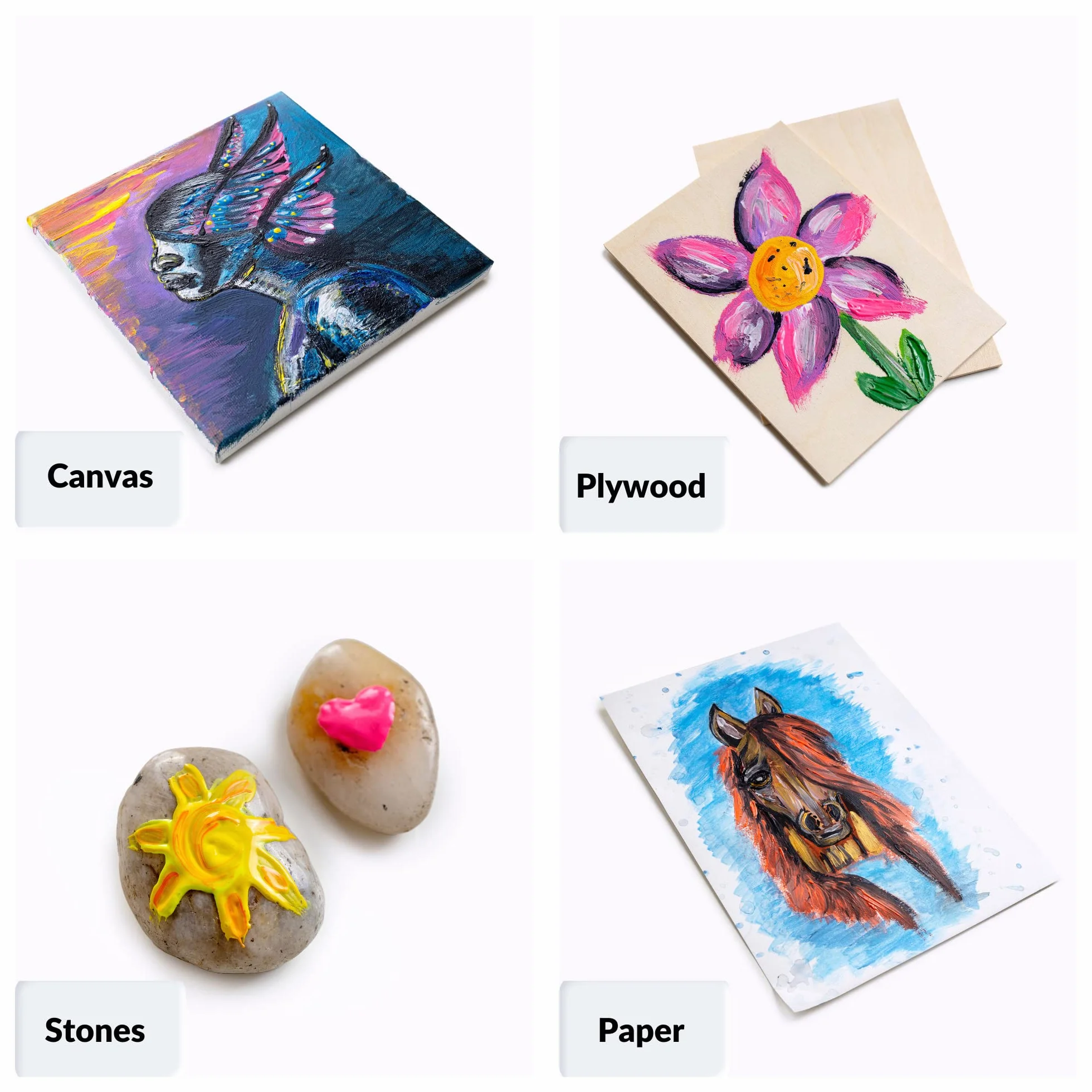 Creative Deco Zestaw Farb Plakatowych | 20 ml x 12 Kolorów | Nietoksyczne | Podstawowe i Intensywne Kolory | Idealne dla Dzieci, Studentów, Artystów, Pasjonatów Sztuki