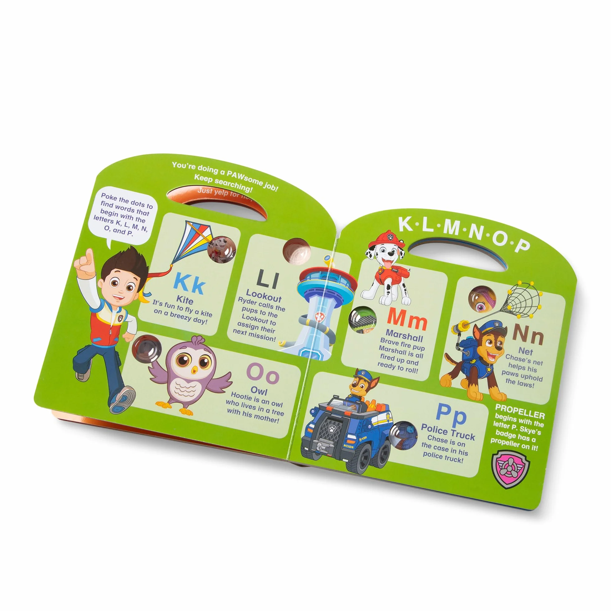 Książeczka dla dzieci PAW Patrol Melissa & Doug – Poke-A-Dot: Przygoda z alfabetem