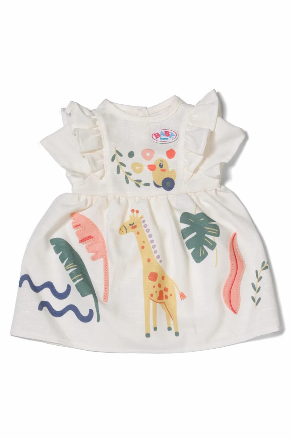 BABY born jurk met jungle ule & giraffenprint - Hoogwaardige poppenaccessoires - Kleding geschikt voor 43 cm poppen
