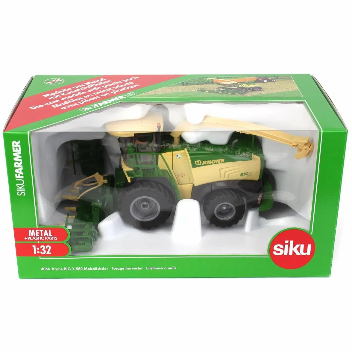 Siku 4066 Krone BiG X 580 Forage Harvester 1:32 Metal Plastic Green Yellow Movable