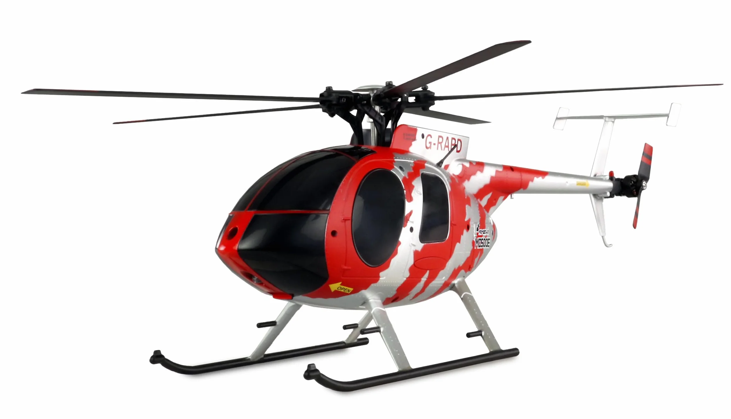 Amewi 25334 AFX MD500E Zivil Brushless 4-kanałowy helikopter 325 mm 6G RTF czerwony/srebrny