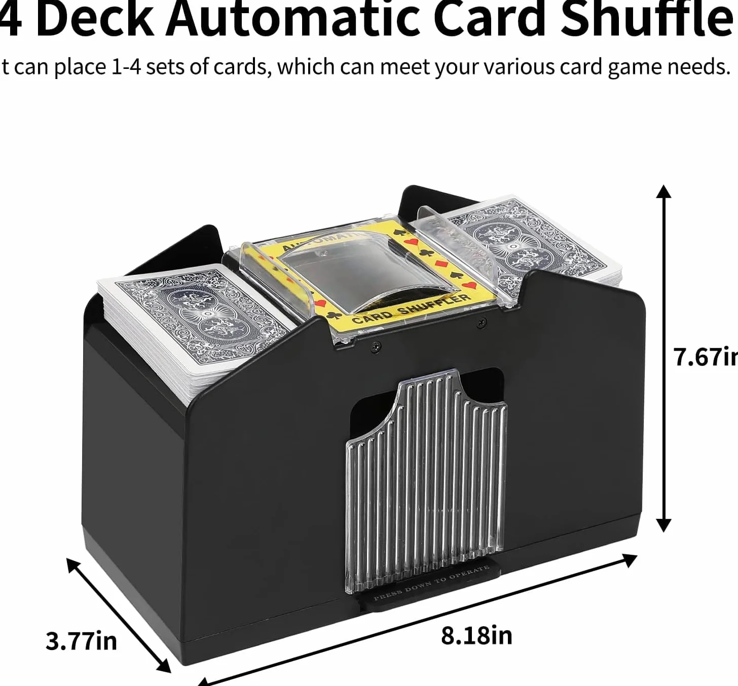 Ni-SHEN Automatyczny mikser kart USB z 4 grami, na rodzinne przyjęcie, poker/blackjack/UNO