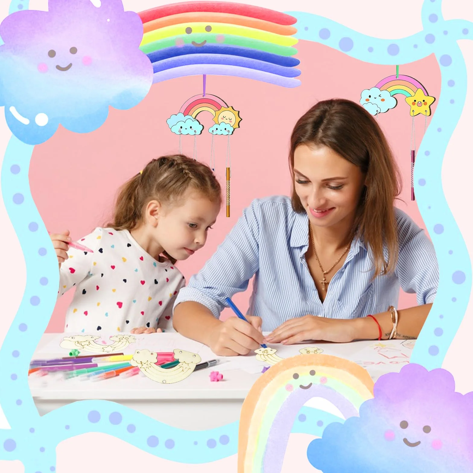 Zestaw 12 Rainbow Carillion Wiatr dla dzieci