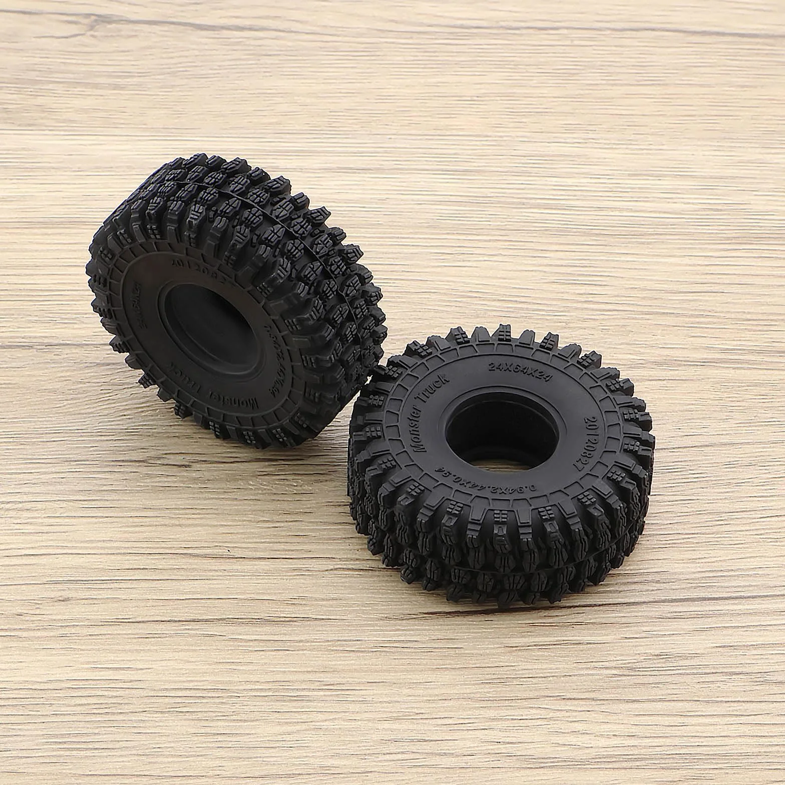 4 szt. 1.0 opony gąsienicowe 64 x 24 mm T1011 koła gąsienicowe RC gąsienicowe gumowe opony kompatybilne z Axial SCX24 AX24 Bronco Gladiator Deadbolt