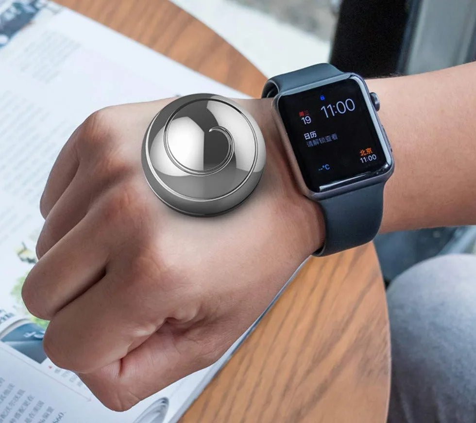 Fantes Kinetic Spinning Desk zabawka łagodząca stres związany ze stresem ADHD i lękiem (śr. 38 mm, czarna)