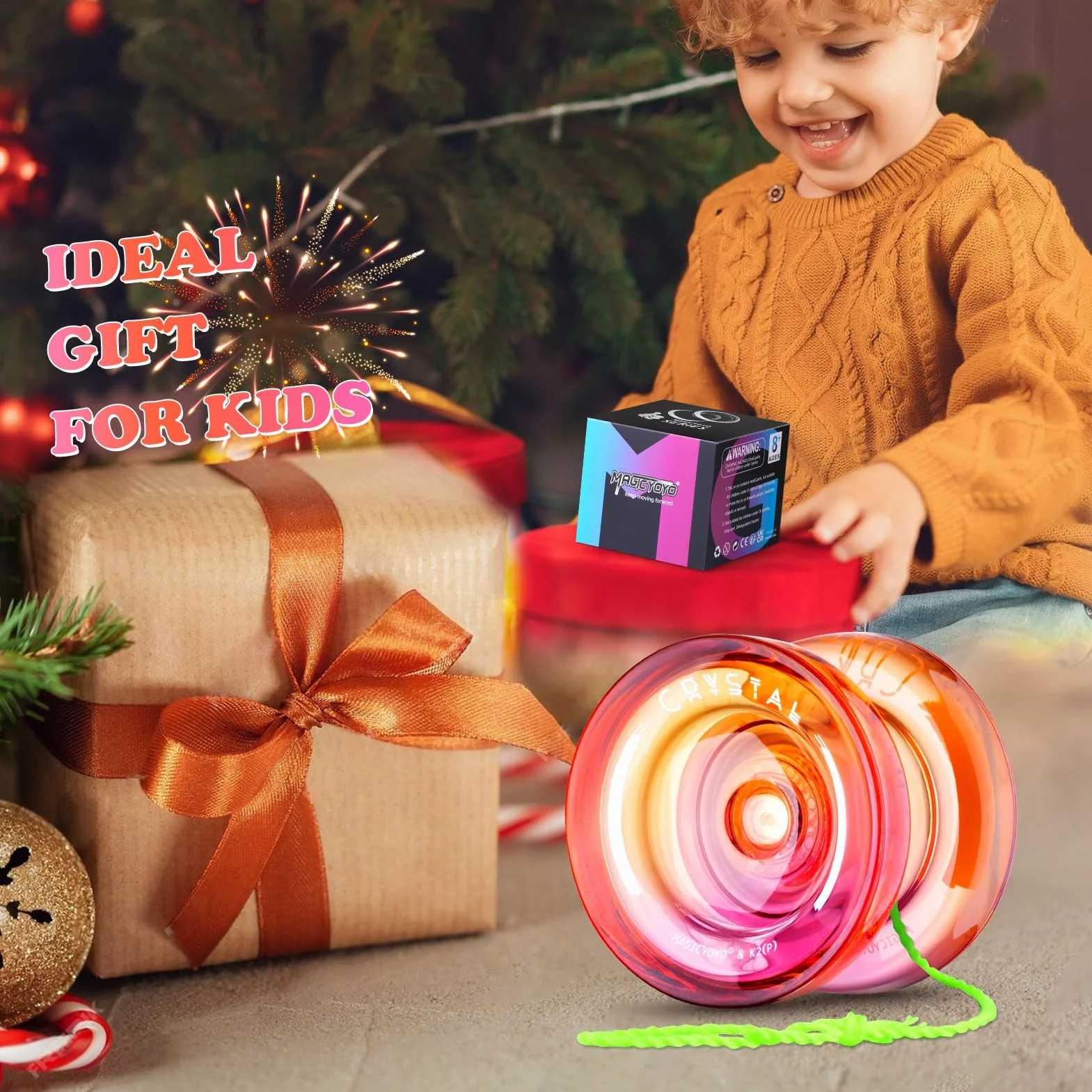 MAGICYOYO K2 Responsive JoJo dla dzieci, Dual Purpose Yoyo dla początkujących/zaawansowanych, Extra Replacement Unresponsive Yo Bearing + 12 Jo Strings + Removal Tool+ Axle + Yo-Yo Bag