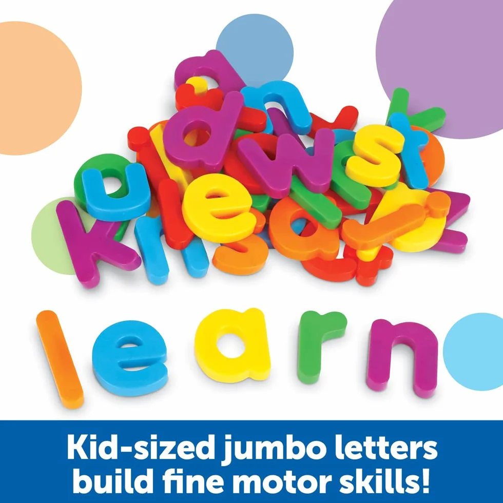 Learning Resources Jumbo Magnetyczny Male litery Listy 40-Kawałek Zestaw