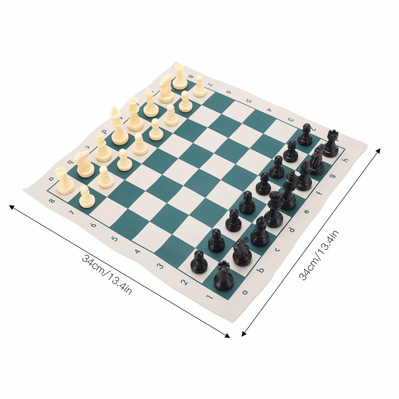 Tyenaza Portable Chess, PVC Portable Chess Travel Folding Sets Indoor Outdoor Play Relaxation
