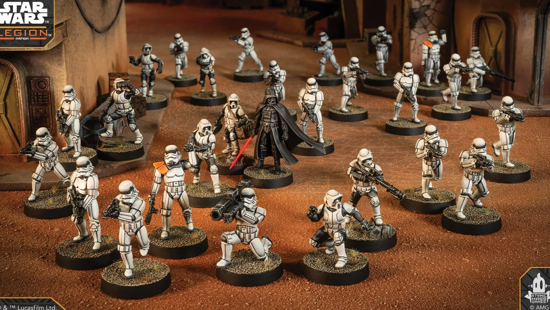 Star Wars: Legion Galactic Empire Starter Set Atomic Mass Games gra planszowa 2 graczy 14+ lat 120-180 minut niemiecki wielojęzyczny