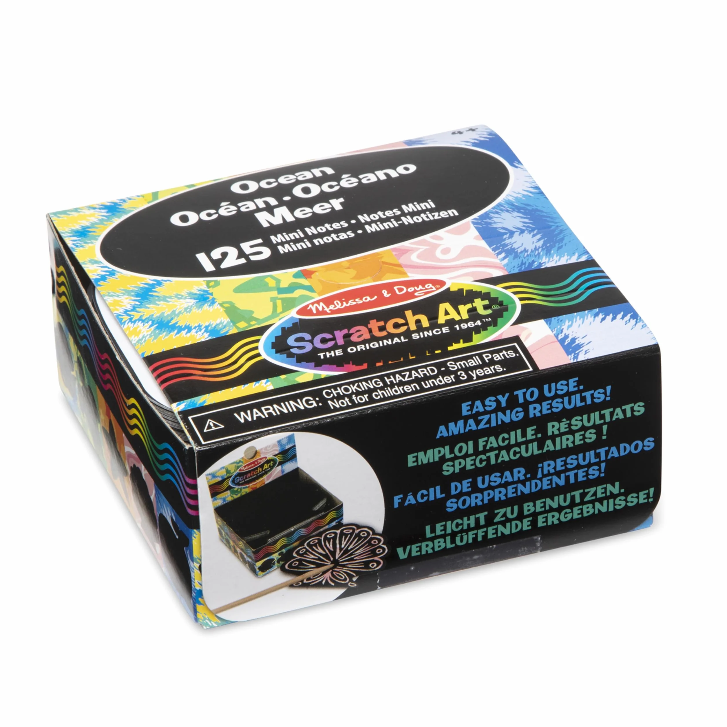 Melissa & Doug Motywem Oceanu | Zdrapki | Rękodzieło | Zestawy pieczątek & szablony | Prezent świąteczny | Sztuka do zdrapywania | Sztuka i rzemiosło | 4+ | Prezent dla chłopca lub dziewczyny