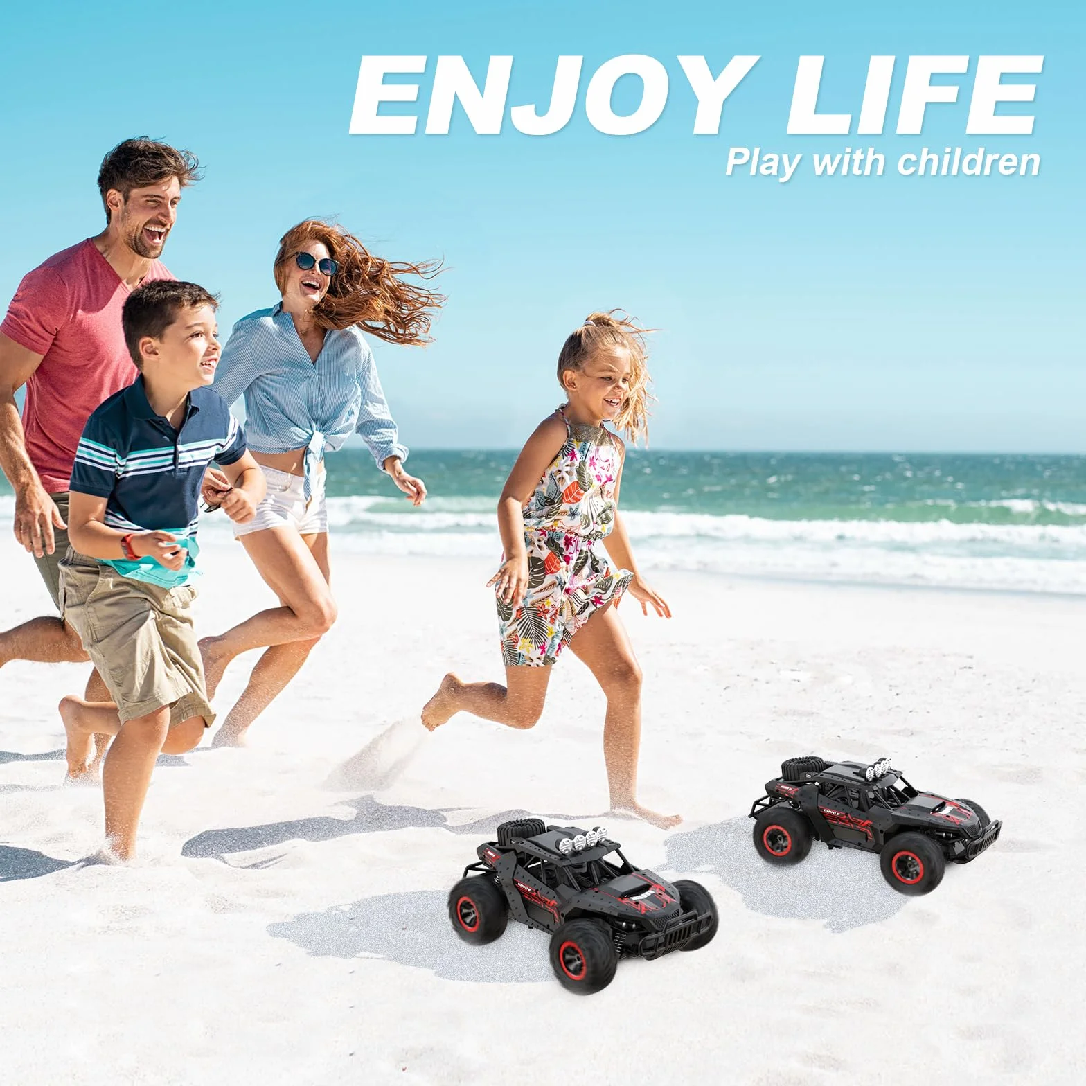 Zdalnie sterowany samochód offroad dla chłopców, na zewnątrz, z 2 akumulatorami, 70 minut, skala 1:16, RC Buggy 25 km/h, 2,4 GHz, zdalne sterowanie radiowe, samochód wyścigowy, Crawler Truck, samochód
