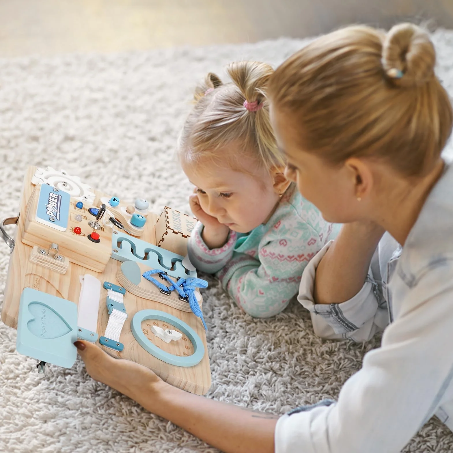 Joyreal Busy Board Montessori - deska motoryczna zabawka motoryczna, zabawka sensoryczna