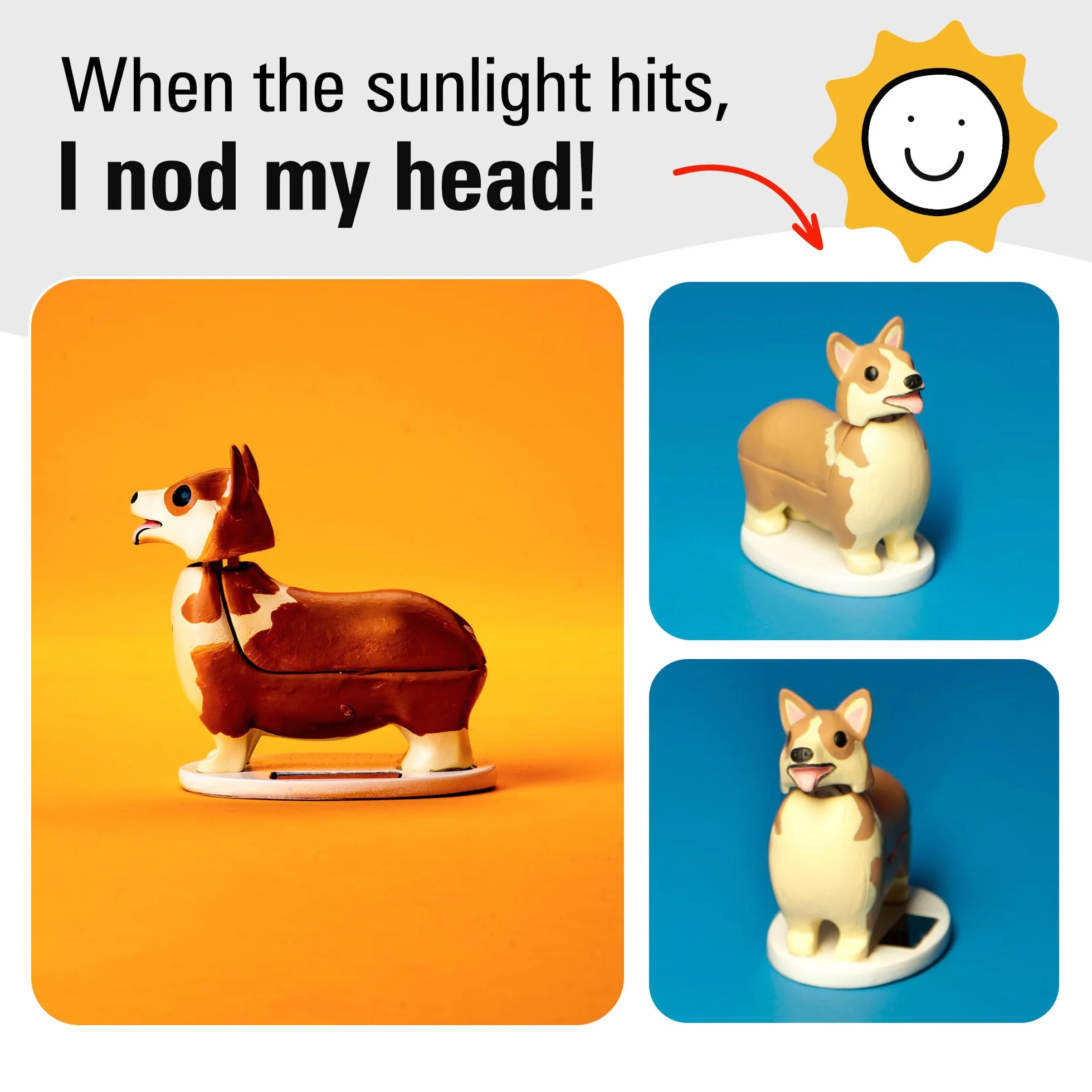 Kikkerland Elroy Solar Corgi figurka
