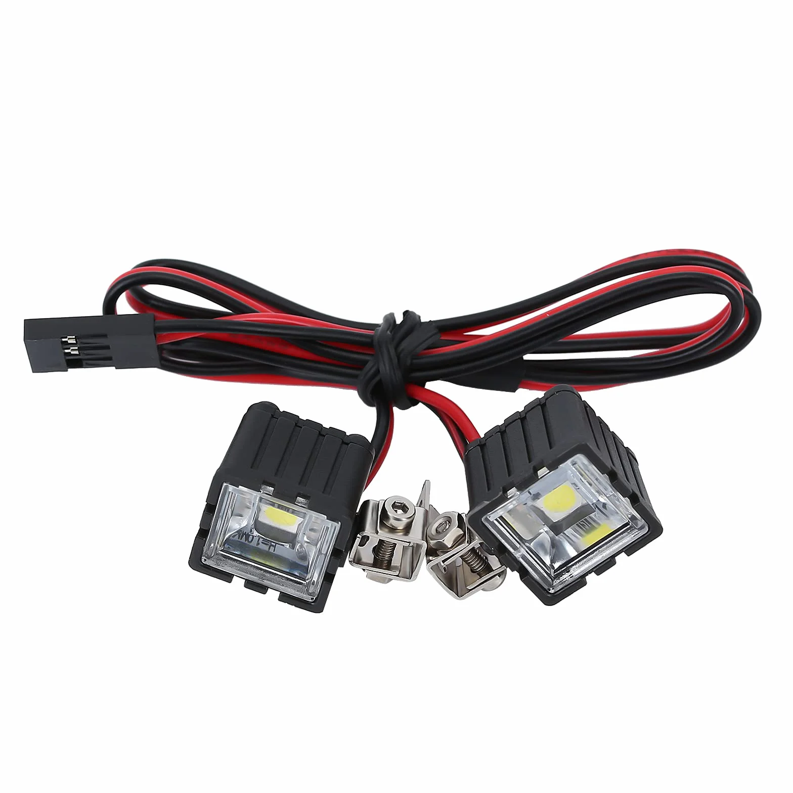 INJORA RC Reflektory RC LED Lights dla 1:10 RC Crawler Axial TRX4 TRX6 SCX10 90046 Wraith RR10 MST Redcat (kwadratowy)