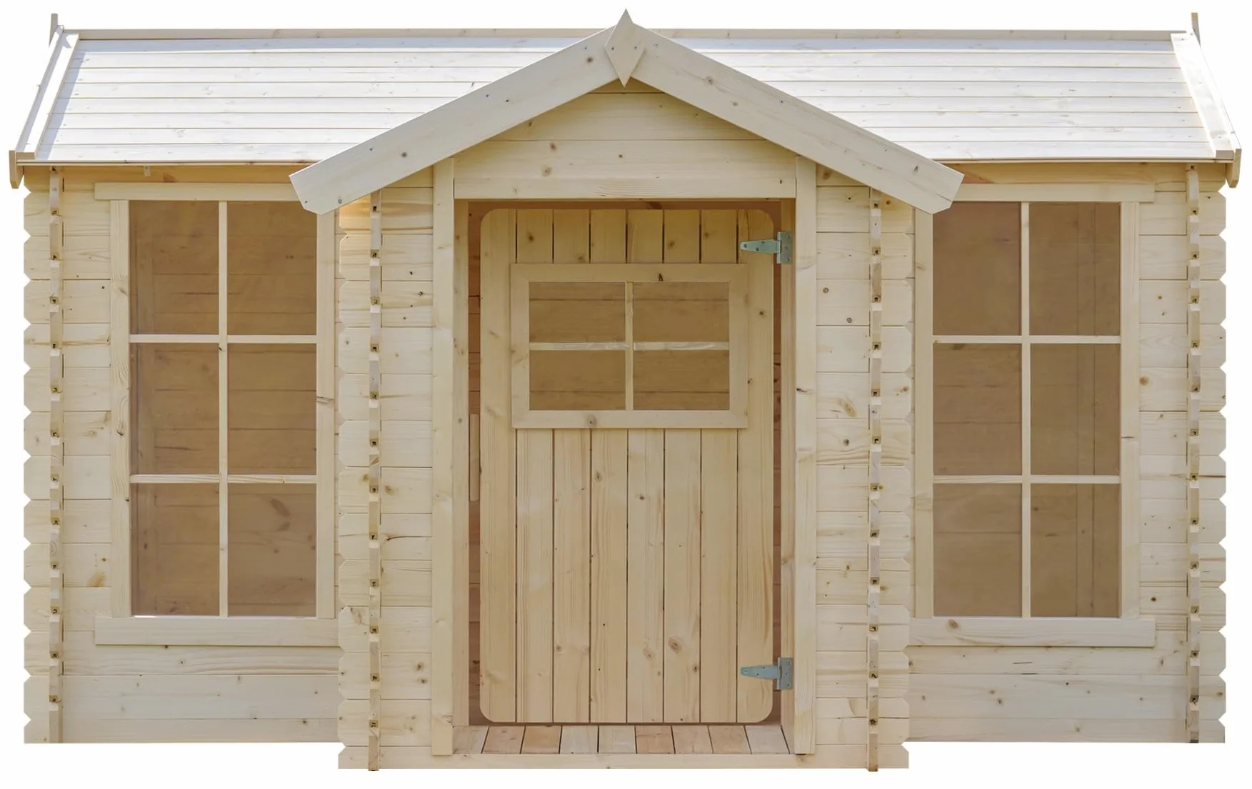 Timbela Domek do zabawy z drewna – domek do zabawy na świeżym powietrzu dla dzieci – szer. 241 x gł. 178 x wys. 151 cm / 2,63 m2 domek ogrodowy do zabawy z werandą – domek ogrodowy dla dzieci M520