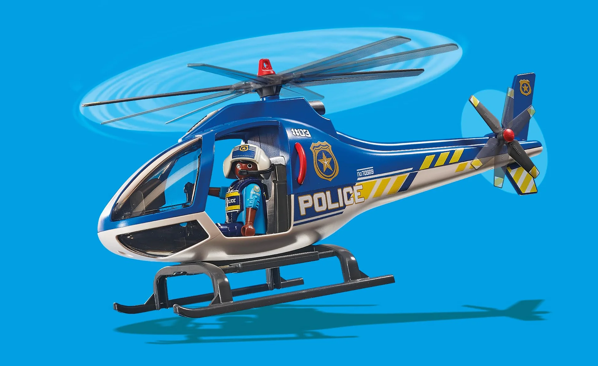 PLAYMOBIL City Action 70569 Policyjny śmigłowiec: Ucieczka ze spadochronem, od 4 lat