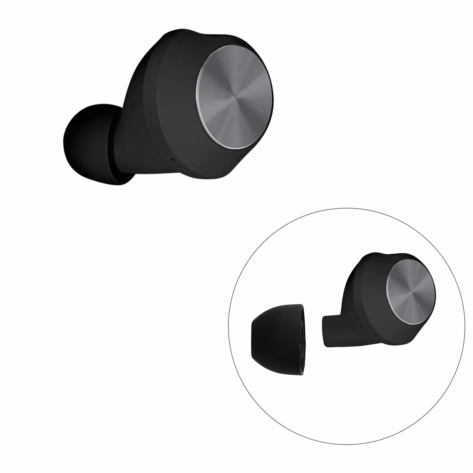 kwmobile 8 x wymienne końcówki do uszu kompatybilne z Beoplay B&O EQ / H3 / H5 / E4 / E6 / E8 - zestaw silikonowych końcówek dousznych do słuchawek dousznych