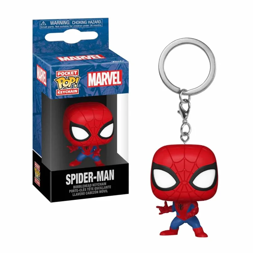 Funko POP! Keychain: Marvel NC - Spider-Man - Marvel Comics Novelty Keyring - kolekcjonerska mini figurka - wypełniacz do pończoch - pomysł na prezent - oficjalny towar - fani komiksów