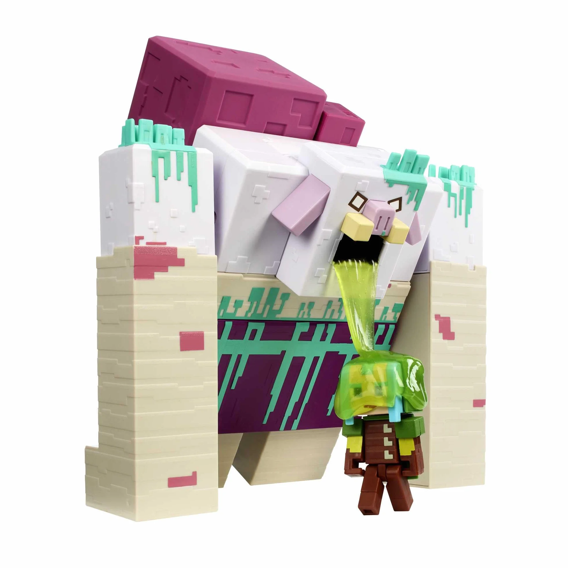 Mattel Minecraft Legends Dewastator Duża figurka, 1 figurka Strażnika i 2 akcesoria, kolekcjonerski zestaw prezentowy HNC08