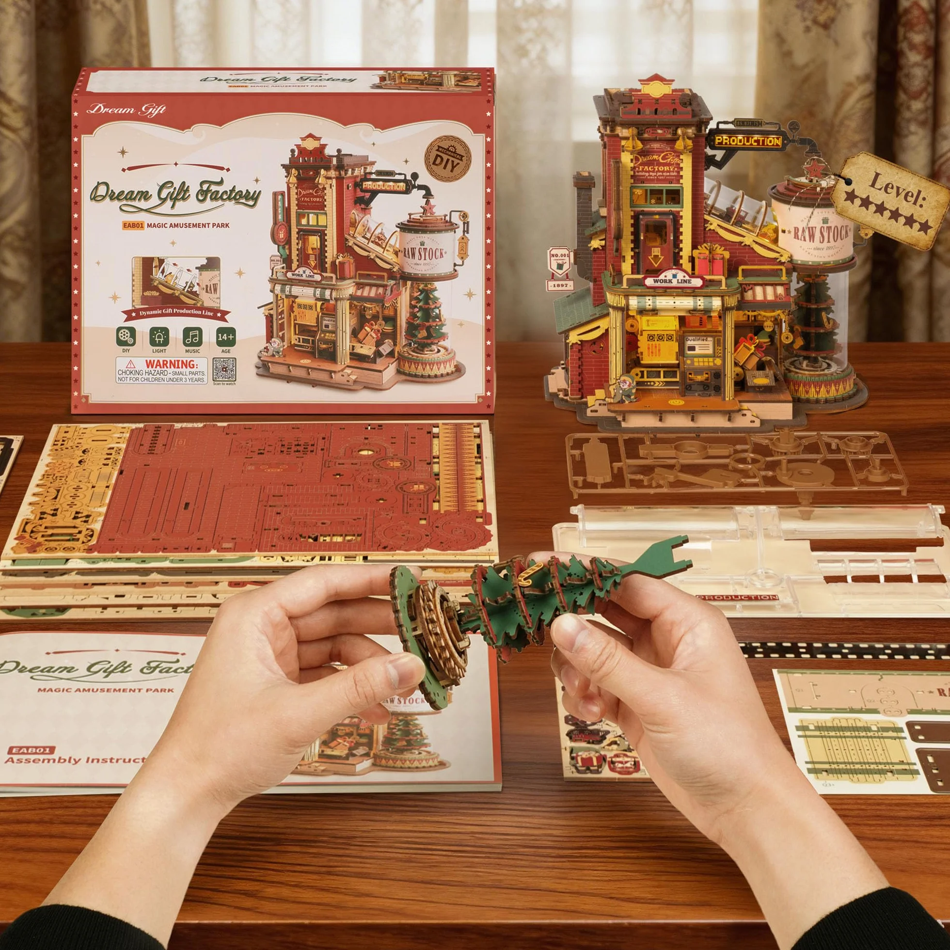 ROKR Modele do Sklejania Dorośli Puzzle 3D Dream Gift Factory 449 sztuk EAB01