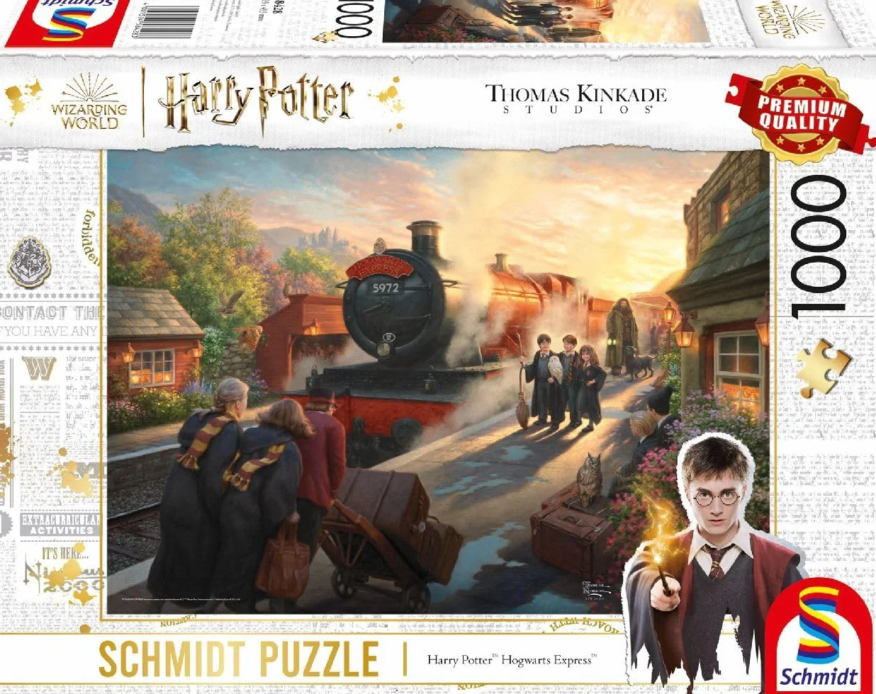 Schmidt Spiele 58428 Thomas Kinkade, Wizarding World, Harry Potter, Hogwart Express, puzzle 1000 elementów, kolorowe