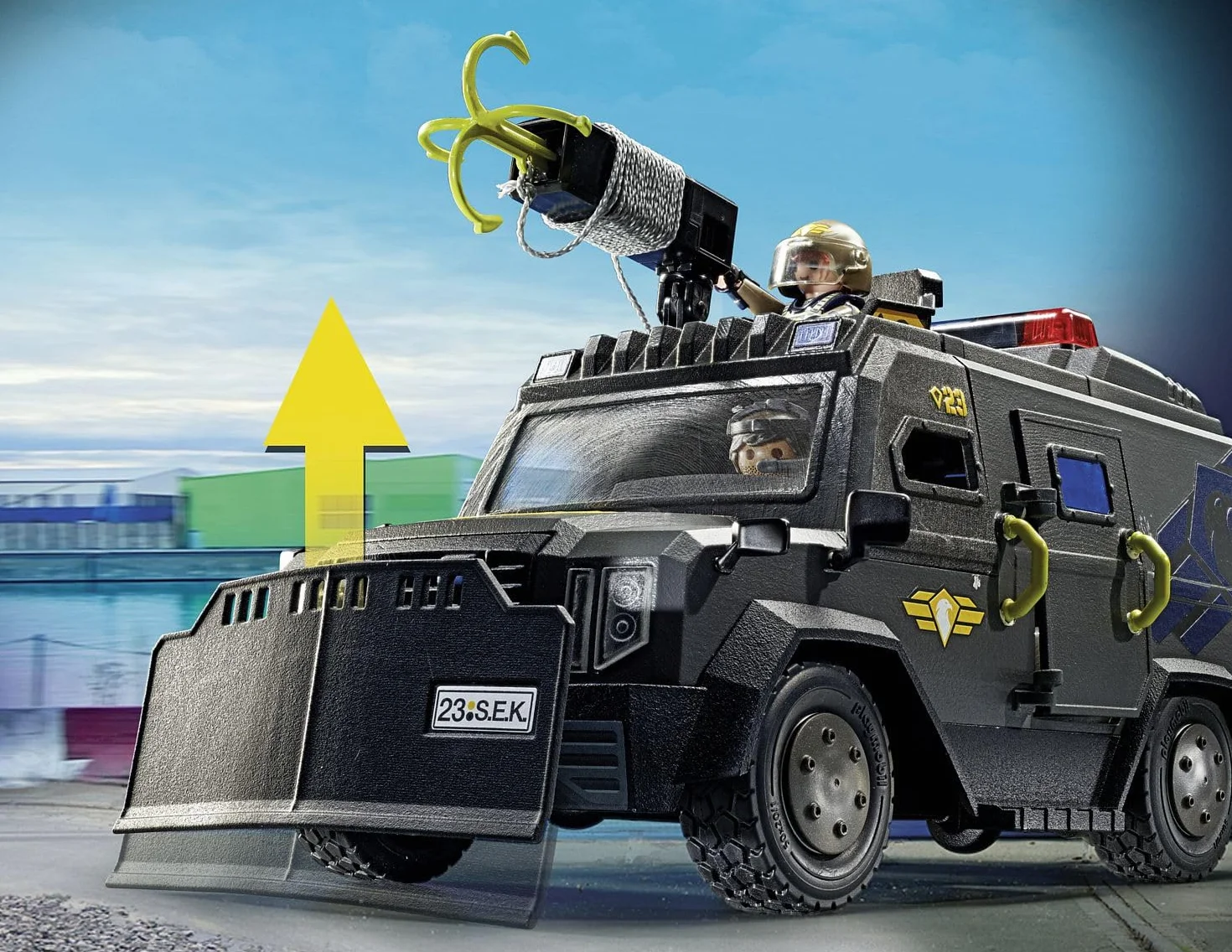 PLAYMOBIL 71144 City Action Pojazd terenowy jednostki specjalnej, nowoczesny pojazd terenowy do akcji specjalnych ze światłem i dźwiękiem, od 5 lat