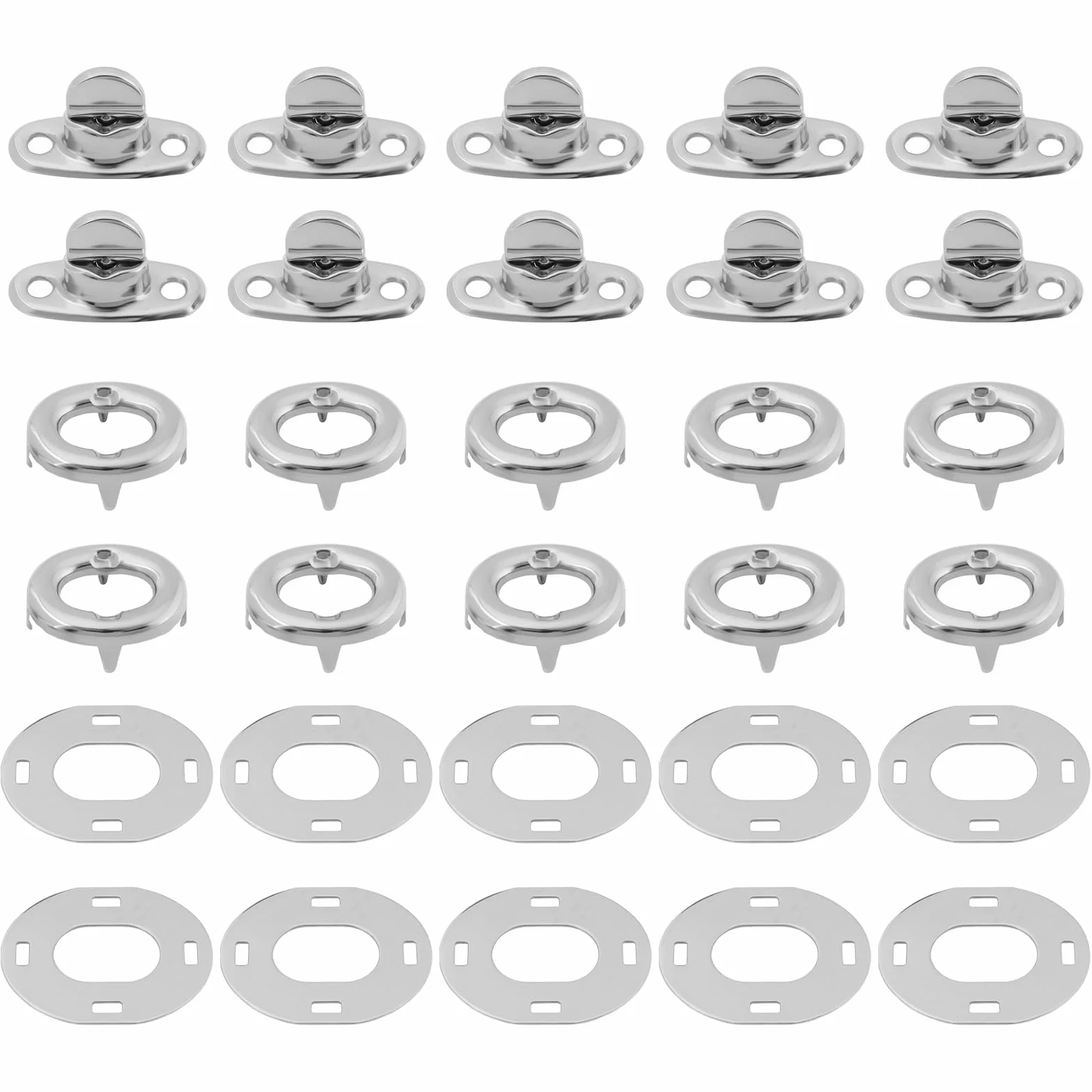SG Store 10 szt. Twist Lock Common Sense zapięcie metalowe obrotowe zapięcie na guziki do łodzi, żaglówek, kamperów, pontonu, 32,8 x 14,4 x 13 mm, 32 x 26,6 mm, 26 x 21,2 mm