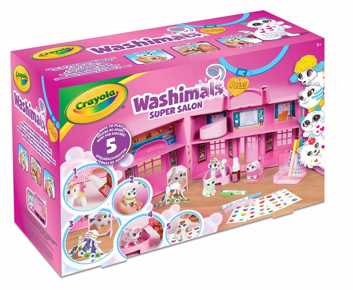 CRAYOLA 926007.003 Washimals Pets Super Salon, Multi