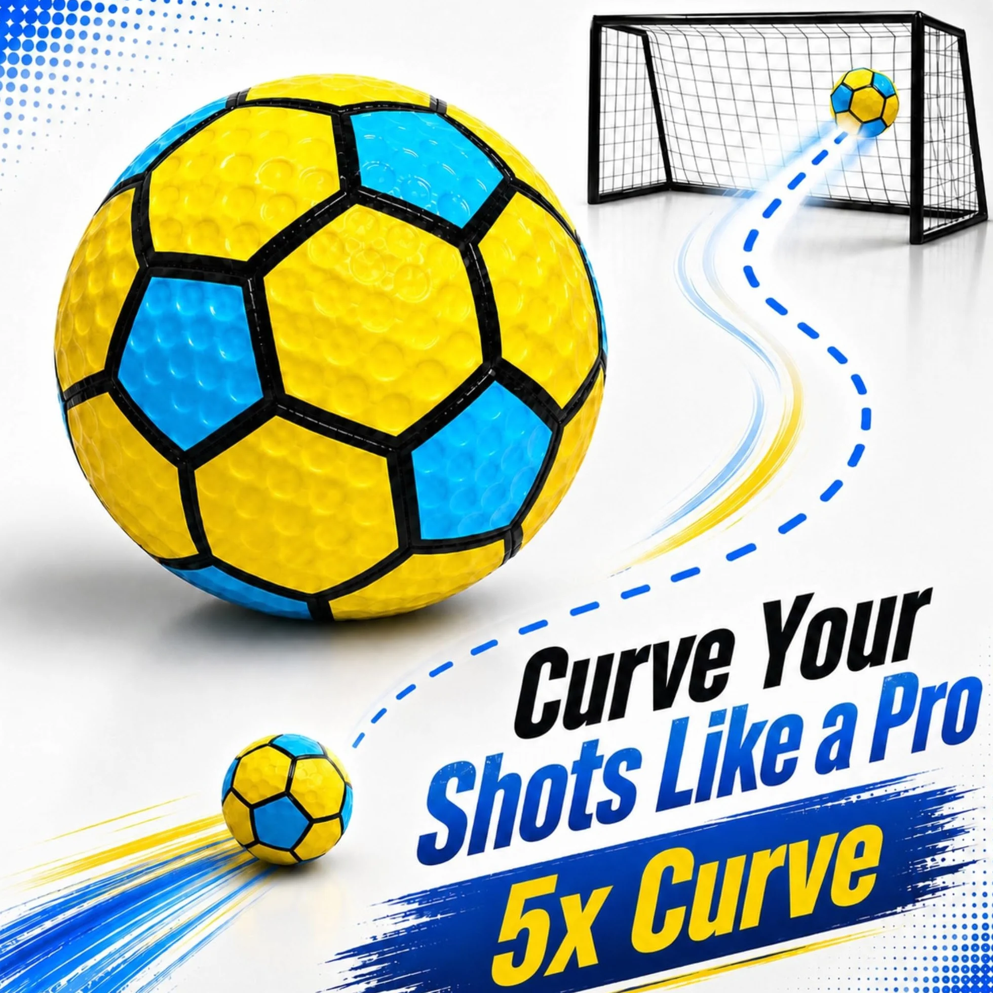 Safe Sport Gear Curve Star Football - Curve Your Shots Like a Pro dzięki temu zabawnemu prezentowi piłkarskiemu dla dzieci - niesamowita lekka piłka nożna rozmiar 5 dla dzieci
