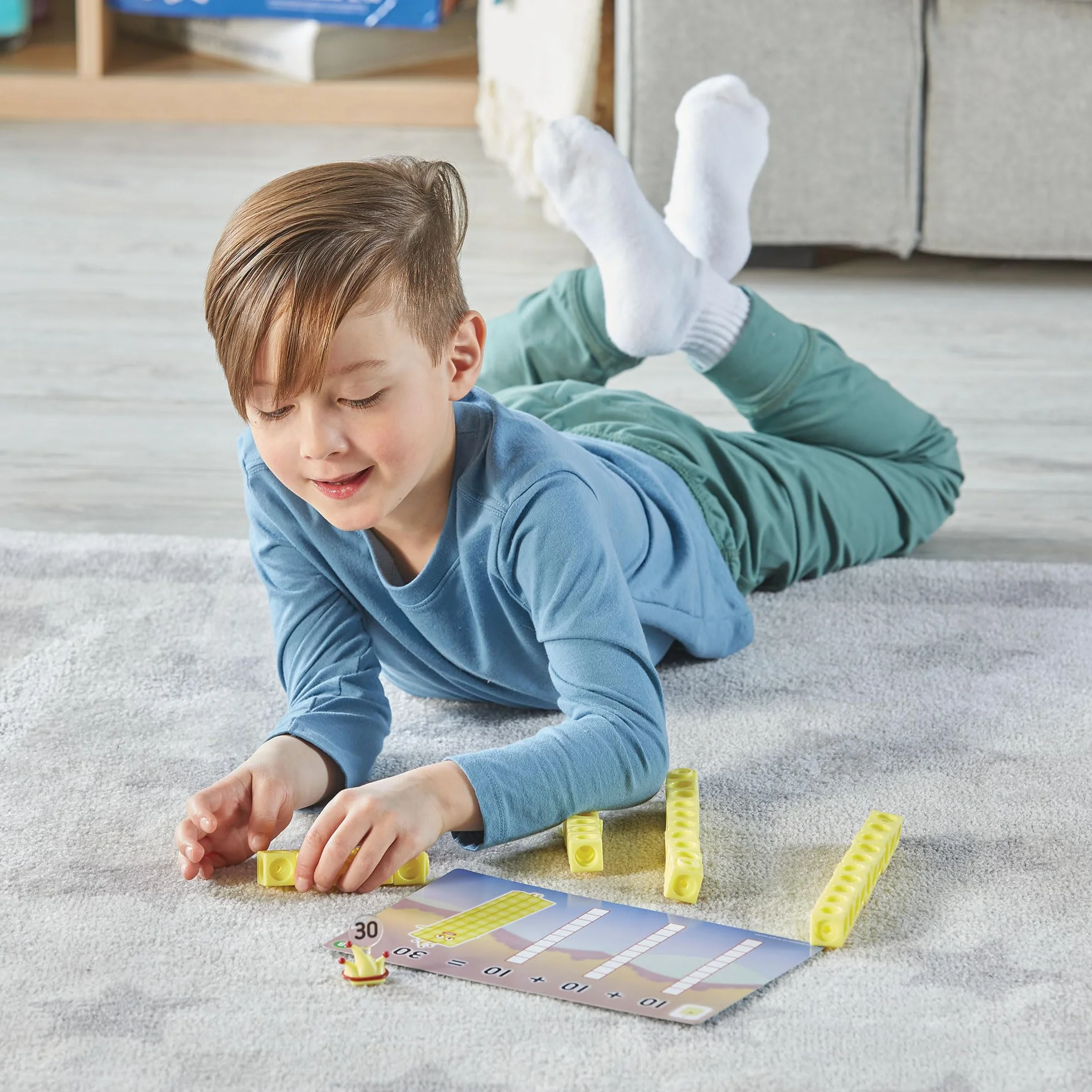 Learning Resources MathLink Cubes Numberblocks 21–30 Zestaw Aktywności, Zabawki dla Dzieci w Wieku 3 Lata, 20 Aktywności Powiązanych z Serialem TV, Zabawki Sensoryczne dla Autyzmu