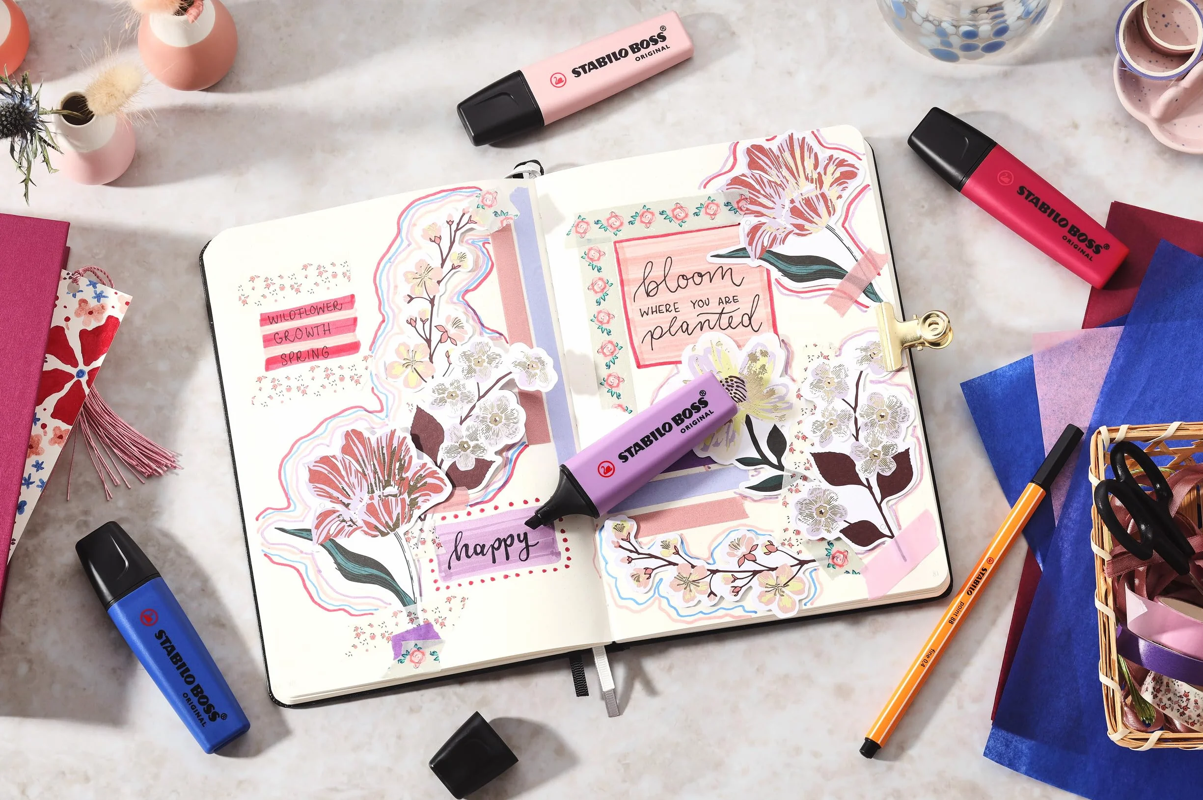 STABILO - Boss Original NatureCOLORS Wildflower zakreślacze - 10 sztuk - róż