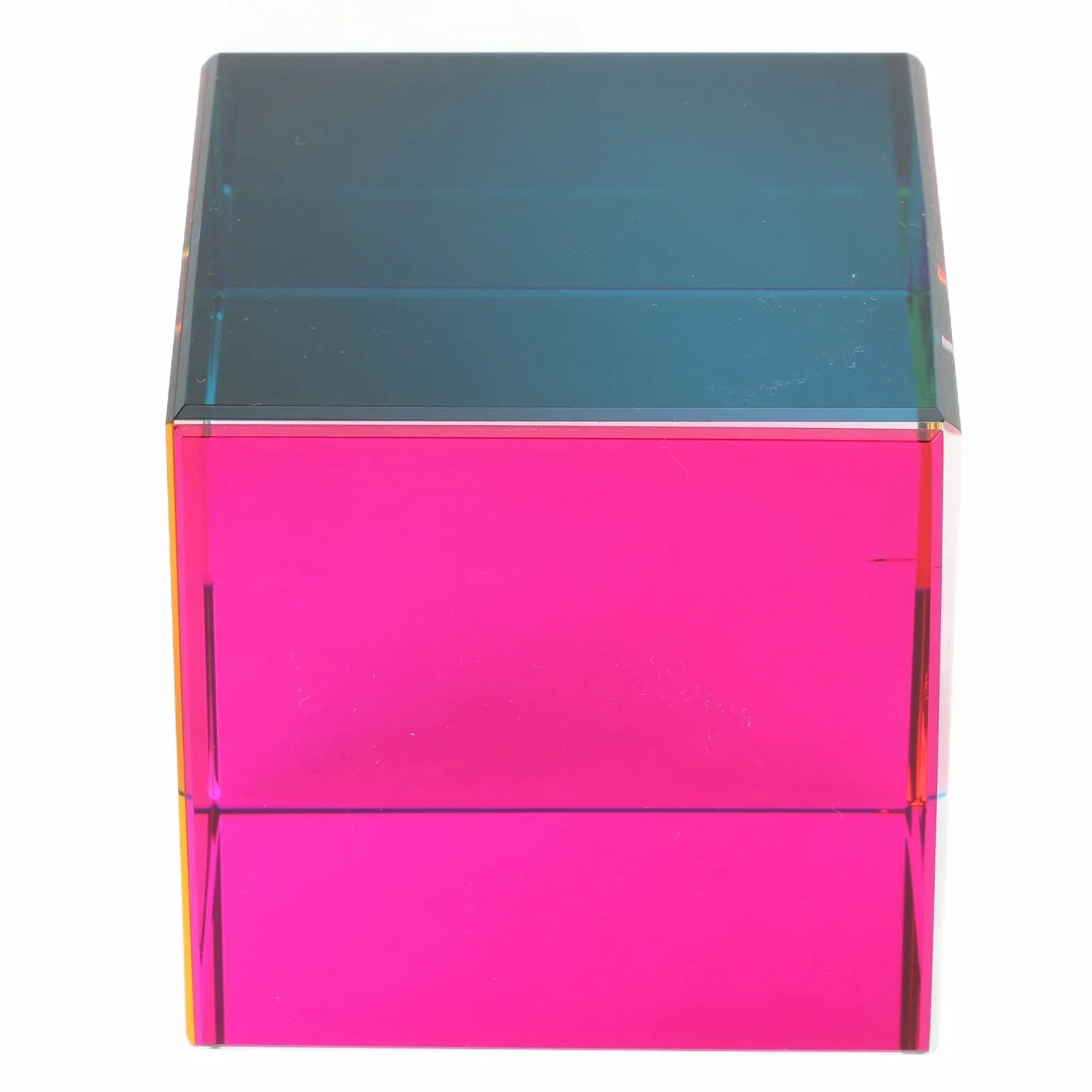 Kolorowa Kostka, Zabawki Fizyczne Tesseract Cube Szklana 6 Stron z lekkością do Ozdób na Stole (50MM)