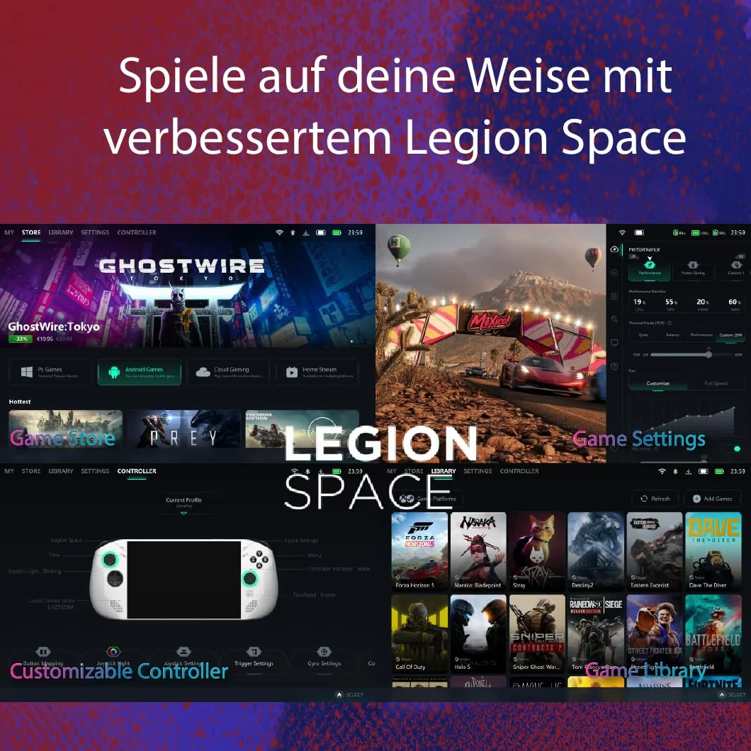 Lenovo Legion Go S konsola do gier, wy?wietlacz WUXGA 8", AMD Ryzen Z2 Go, 32 GB RAM, 1 TB SSD, karta graficzna AMD Radeon | Win11 | kolor bia?y | w zestawie 3 miesi?ce Xbox Game Pass Ultimate [video game]